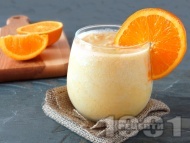 Рецепта Портокалово смути с ванилов сладолед